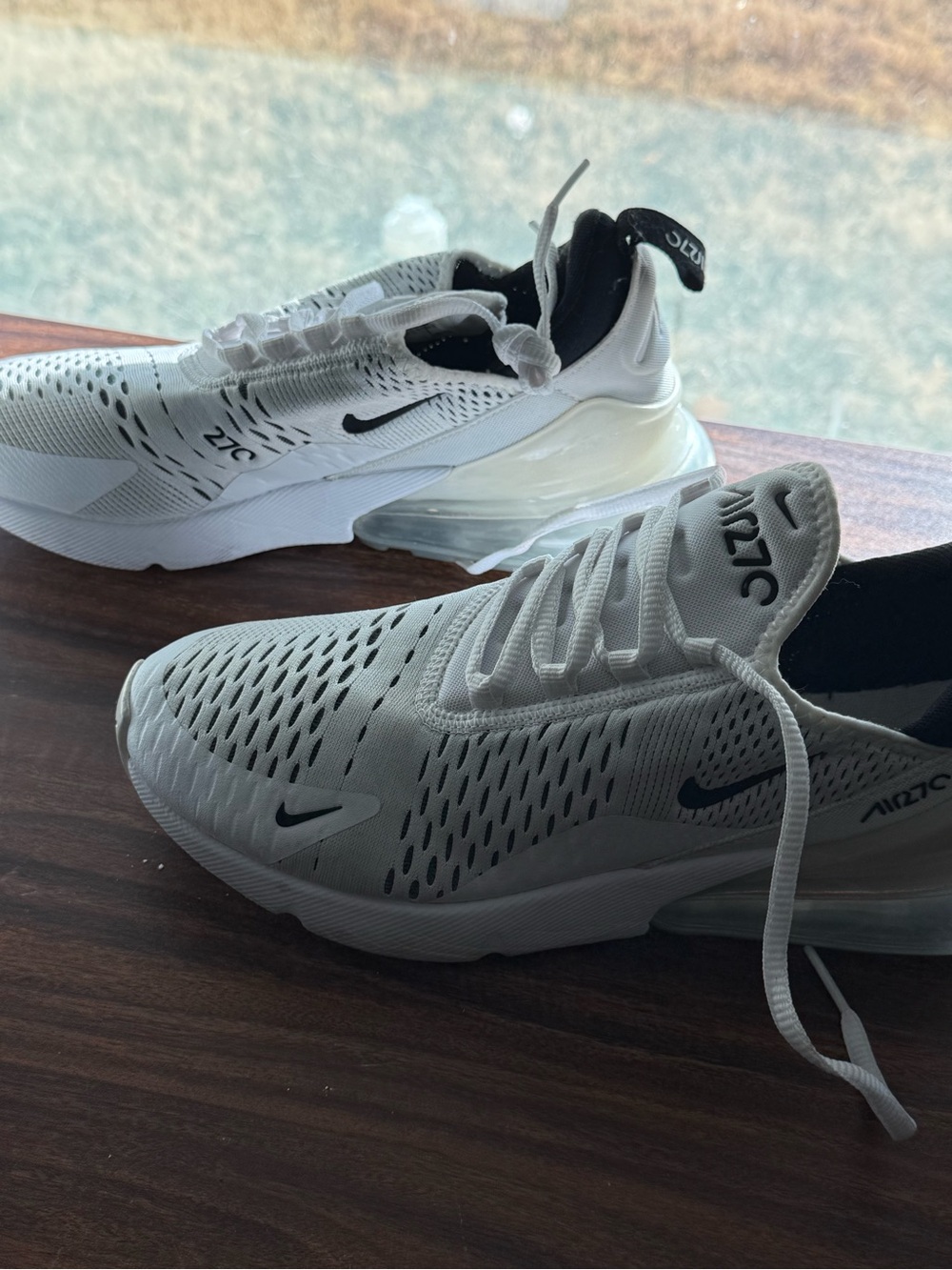 Nike Air Max 270 Women’s White Athletic Sneakers - Picture 2 of 7